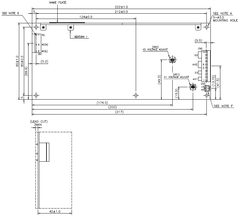 Dimension_tdklambda_ZWD225PAF.