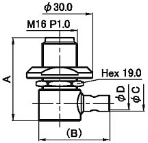 Dimensions of M-DL connectors